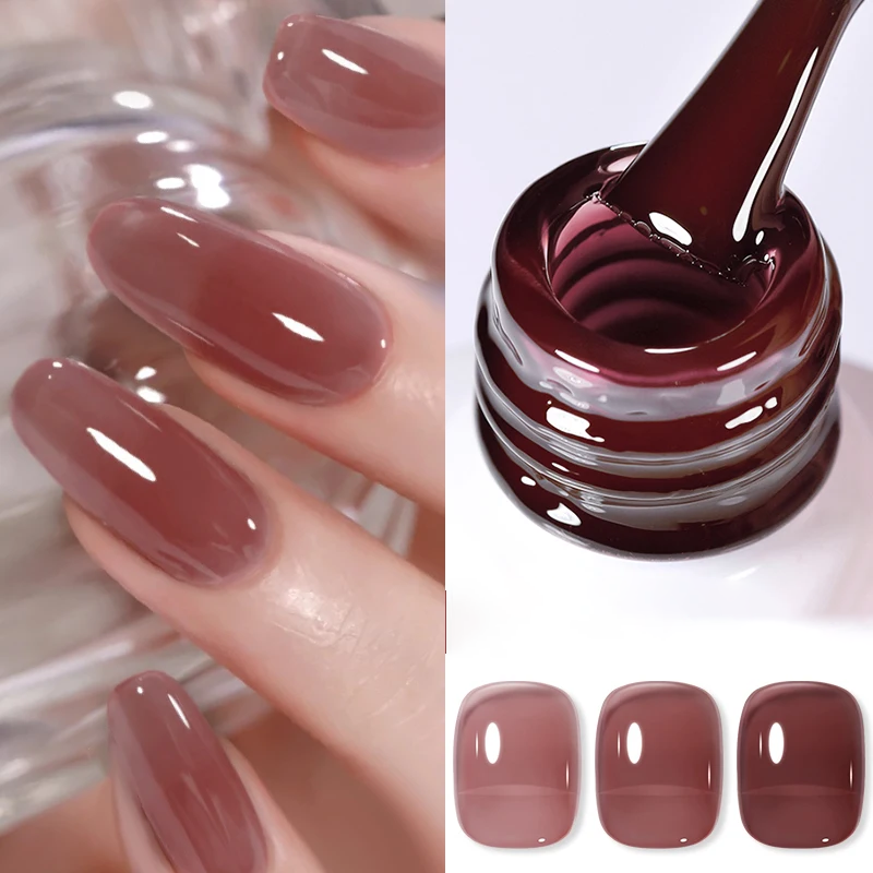 Jelly Effect Nail Polish - Natural/Nude Colors - 10ml