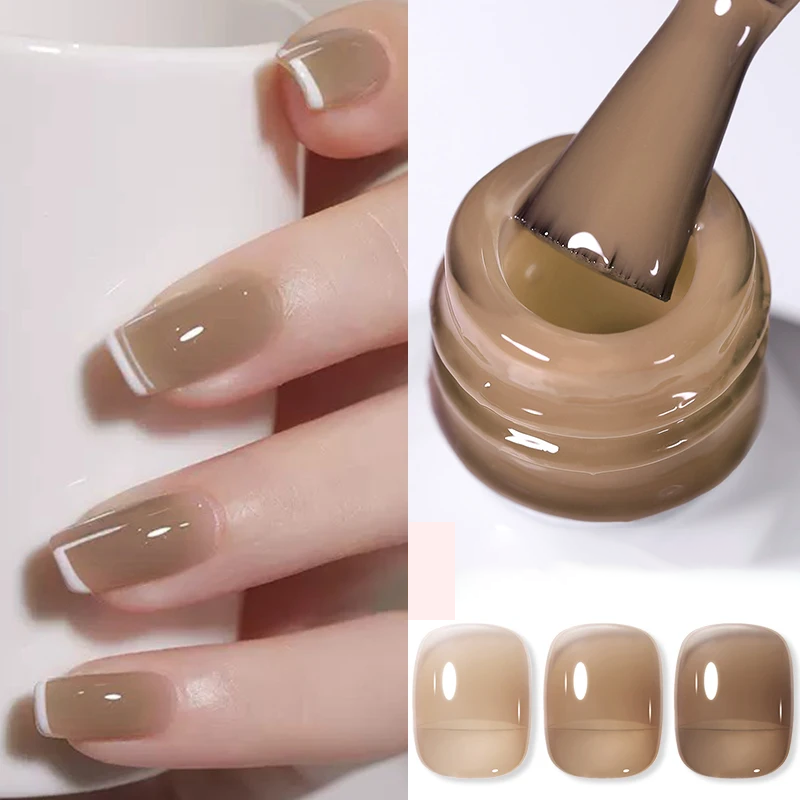 Jelly Effect Nail Polish - Natural/Nude Colors - 10ml