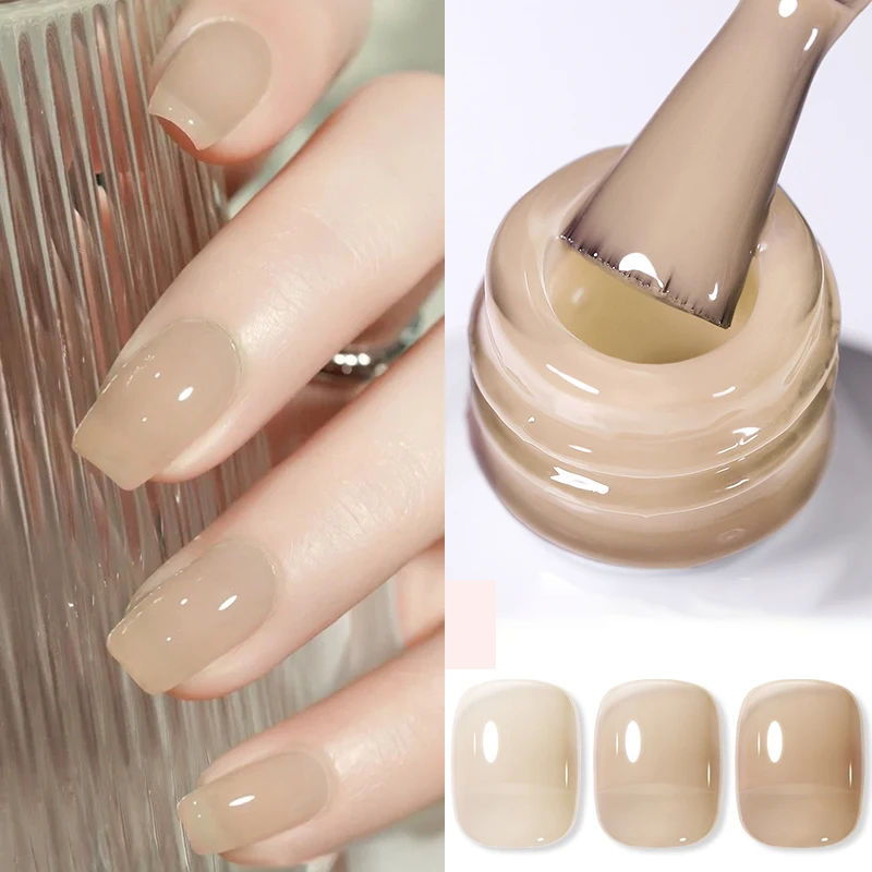 Jelly Effect Nail Polish - Natural/Nude Colors - 10ml