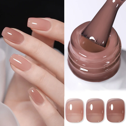 Esmalte de uñas efecto Jelly colores naturales/nude - 10ml