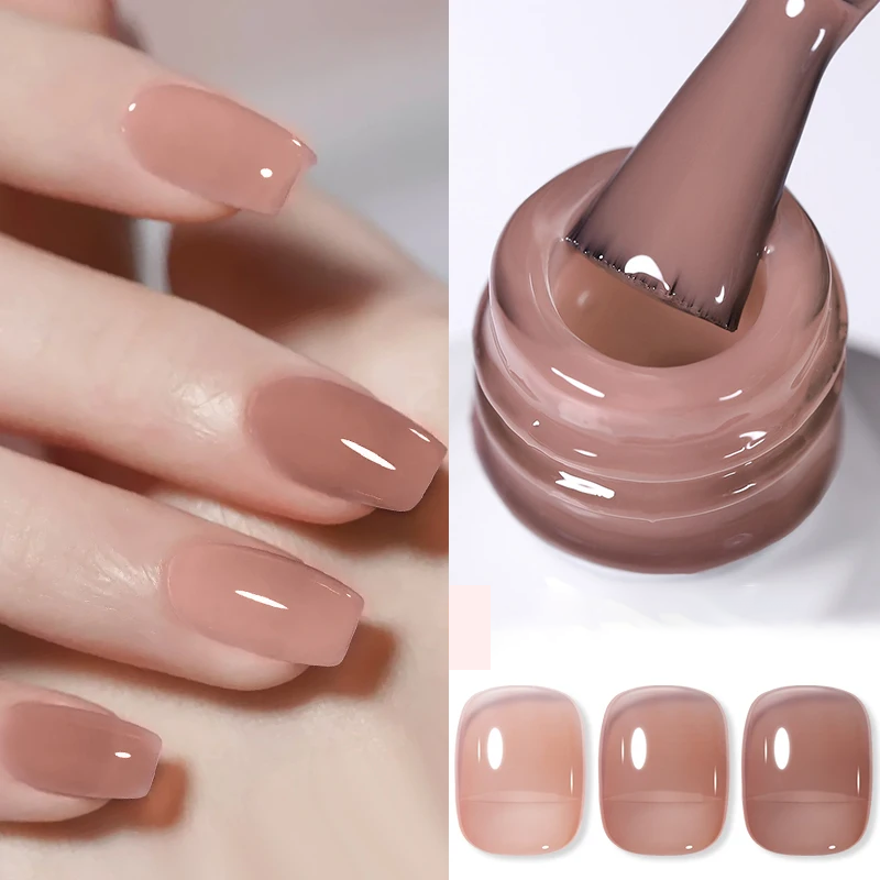 Esmalte de uñas efecto Jelly colores naturales/nude - 10ml