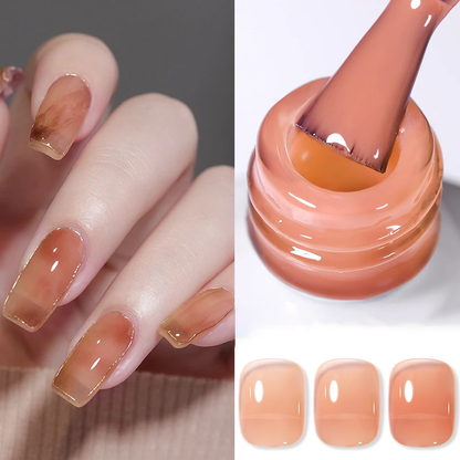 Esmalte de uñas efecto Jelly colores naturales/nude - 10ml