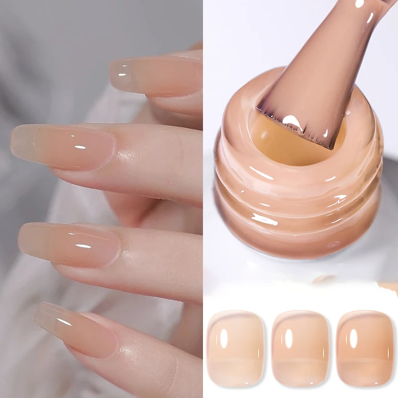 Jelly Effect Nail Polish - Natural/Nude Colors - 10ml