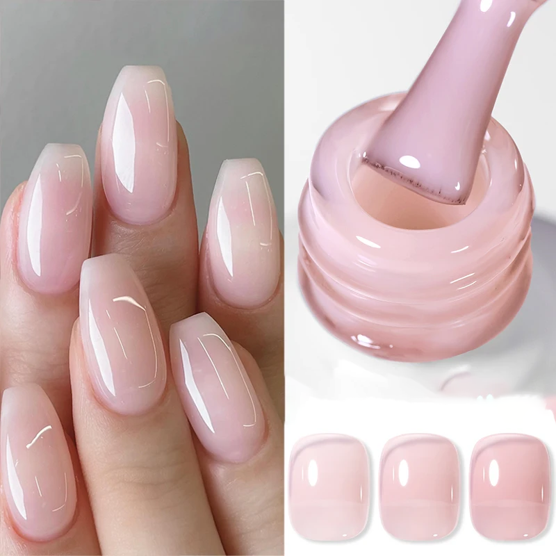 Jelly Effect Nail Polish - Natural/Nude Colors - 10ml