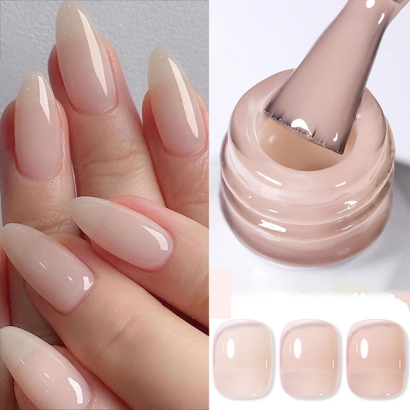 Jelly Effect Nail Polish - Natural/Nude Colors - 10ml