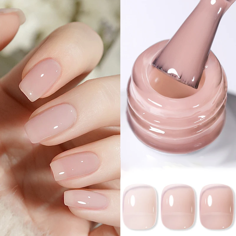 Esmalte de uñas efecto Jelly colores naturales/nude - 10ml