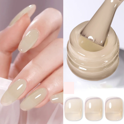 Esmalte de uñas efecto Jelly colores naturales/nude - 10ml