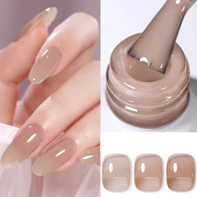 Jelly Effect Nail Polish - Natural/Nude Colors - 10ml