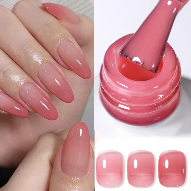 Esmalte de uñas efecto Jelly colores naturales/nude - 10ml