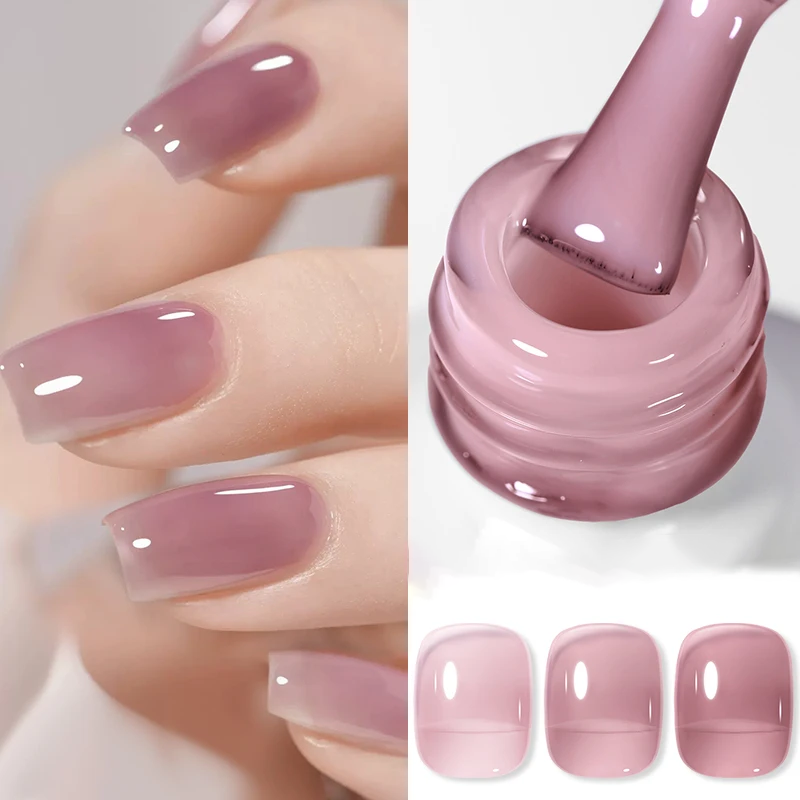 Esmalte de uñas efecto Jelly colores naturales/nude - 10ml