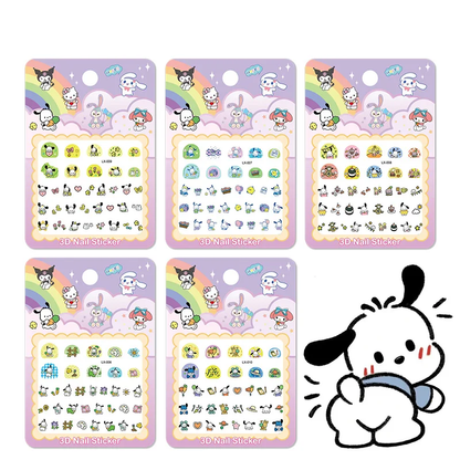 Sanrio Glow-in-the-Dark Sticker Set - 5 Sheets