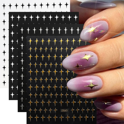 3D Star Stickers for Nails - 4/6/9 Sheets