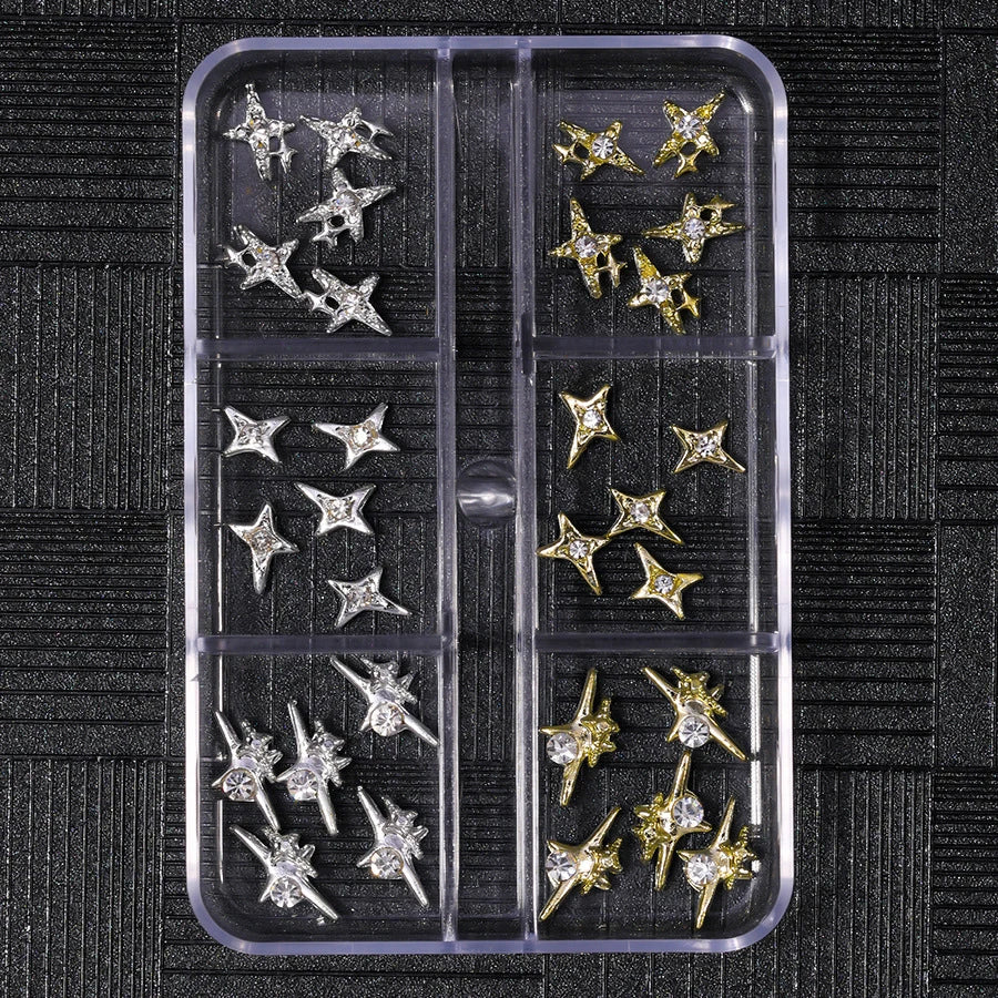 Pack of Star Charms - 1 Box with 6 or 12 Compartments