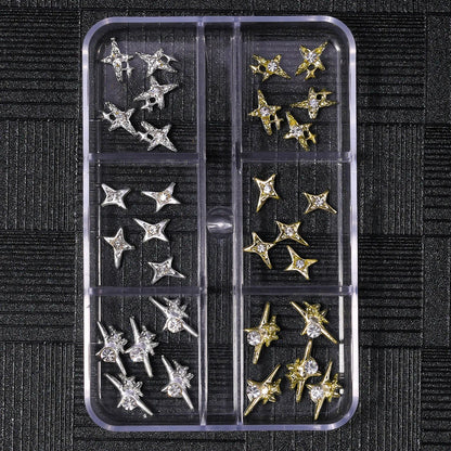 Pack de Charms en forma de Estrella - 1 Caja de 6 o 12 espacios