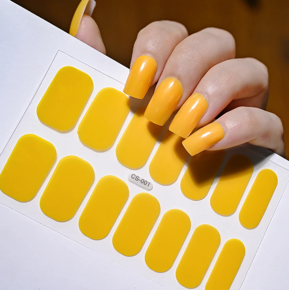 Gel Semi-Cured Nail Wraps in Neon Colors