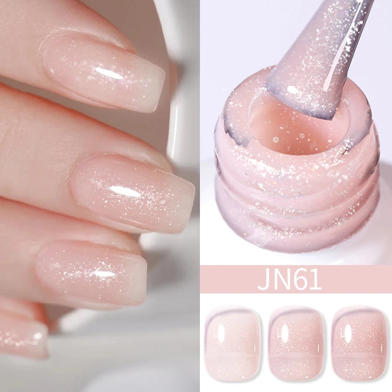 Esmalte de uñas efecto Jelly con Glitter - 10ml