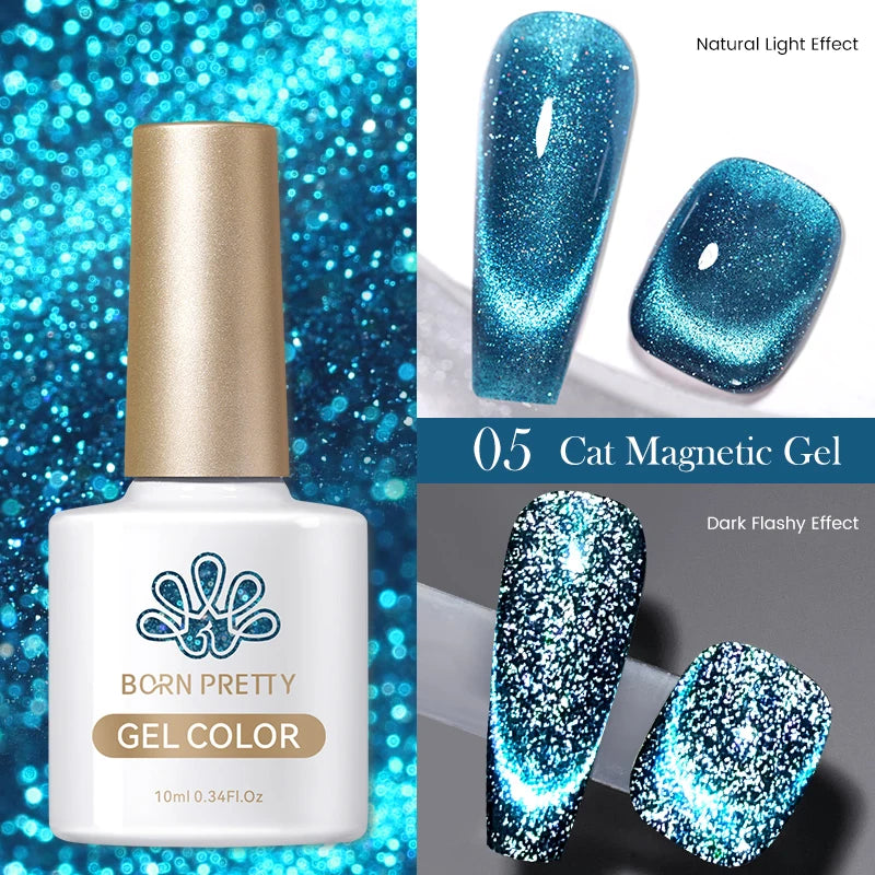 Glitter Cat Eye Effect Nail Polish - 10ml