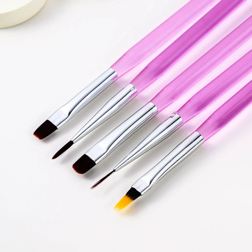 Nail Art Brush Set – 5 Pieces | Precision & Professional Design Tools 