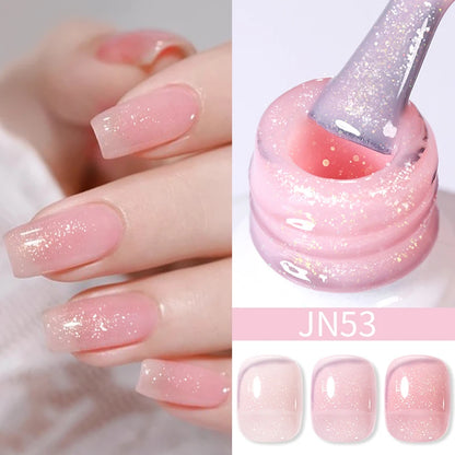 Jelly Effect Nail Polish with Glitter - 10ml