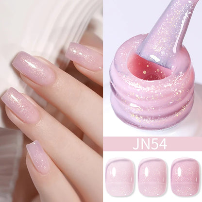 Esmalte de uñas efecto Jelly con Glitter - 10ml