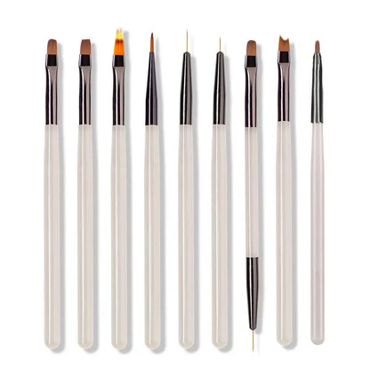 9-Piece Nail Art Brush Set