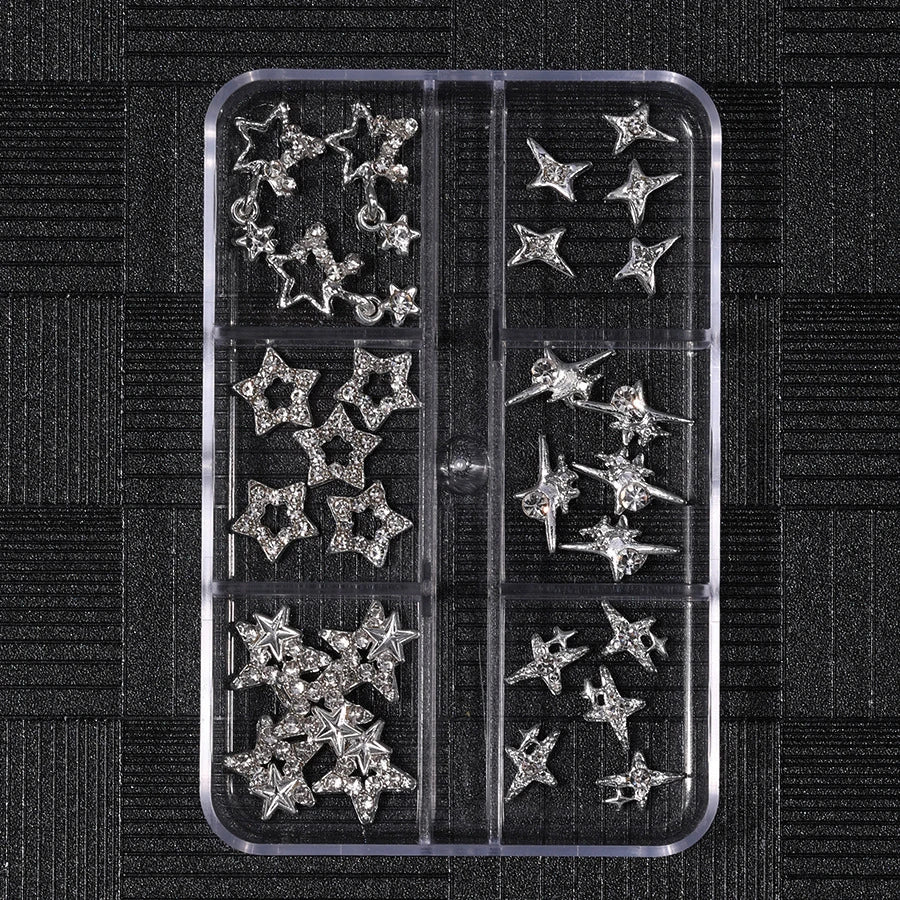 Pack of Star Charms - 1 Box with 6 or 12 Compartments