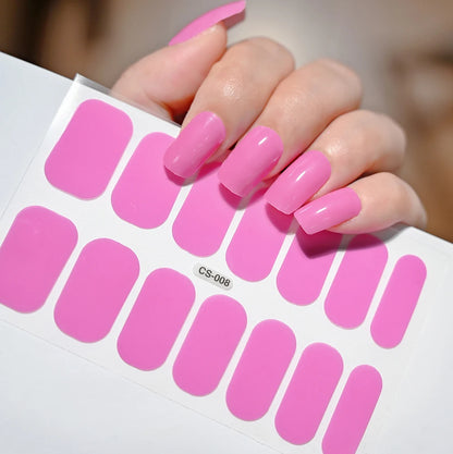 Gel Semi-Cured Nail Wraps in Neon Colors