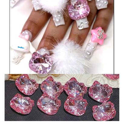 Hello Kitty 3D Crystal Effect Nail Charms - 10PCS