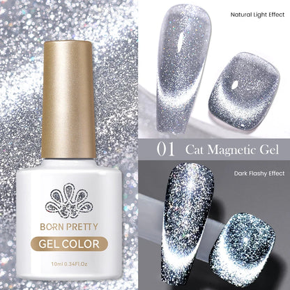 Glitter Cat Eye Effect Nail Polish - 10ml