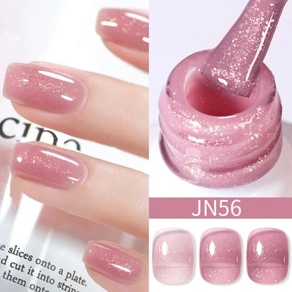 Esmalte de uñas efecto Jelly con Glitter - 10ml