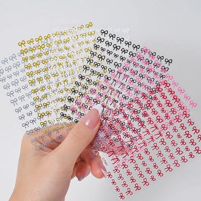 Pack of 3D Bow Motif Stickers - 6 Sheets