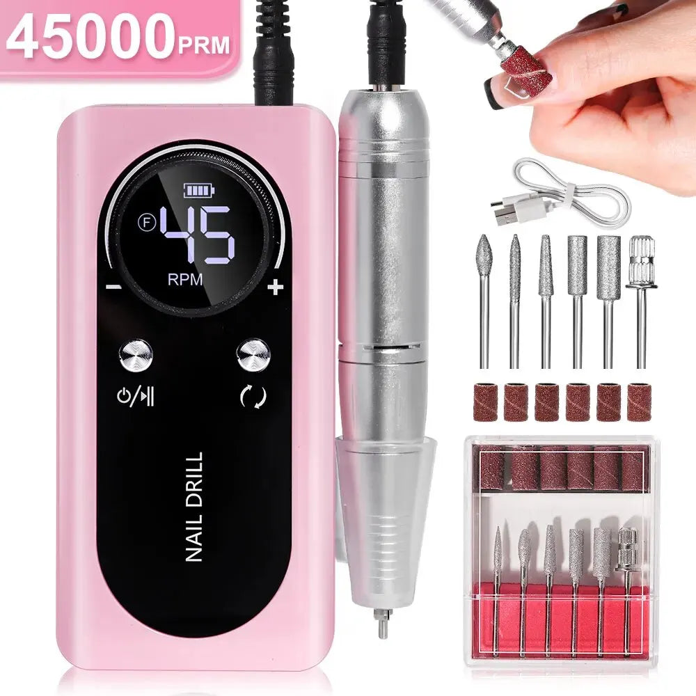 Portable Electric Nail Drill Professional – 45,000 RPM