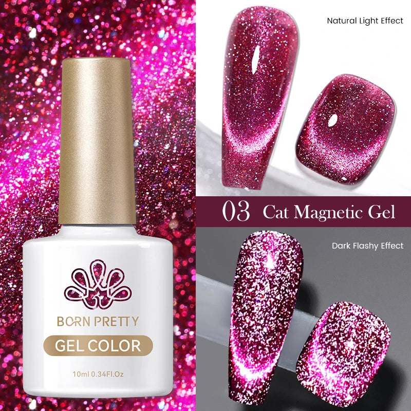 Glitter Cat Eye Effect Nail Polish - 10ml