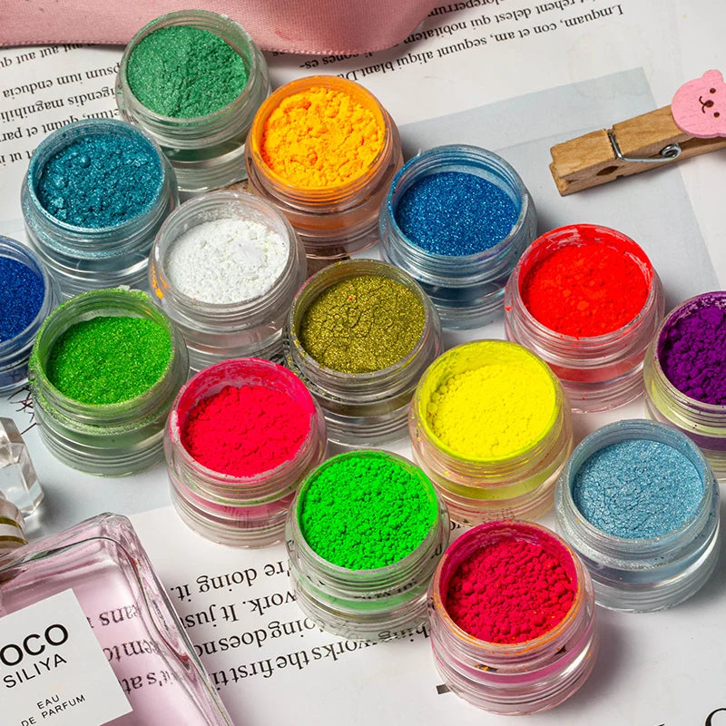 Glitter Powder Set – 5 Colors (2g per Jar)
