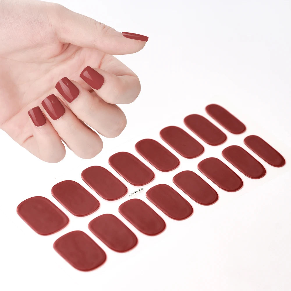 Semi-Cured Gel Nails in Various Colors