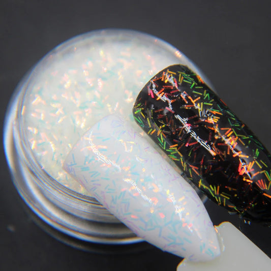 Iridescent Strip Glitter - Rainbow Effect for Nail Art (1 Box)