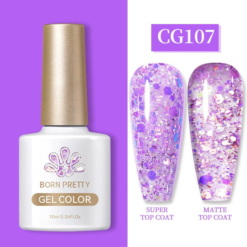 Esmalte Semi-Permanente con Glitter - 10ml