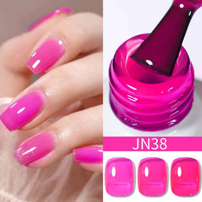 Jelly Effect Nail Polish in Colors - 10ml