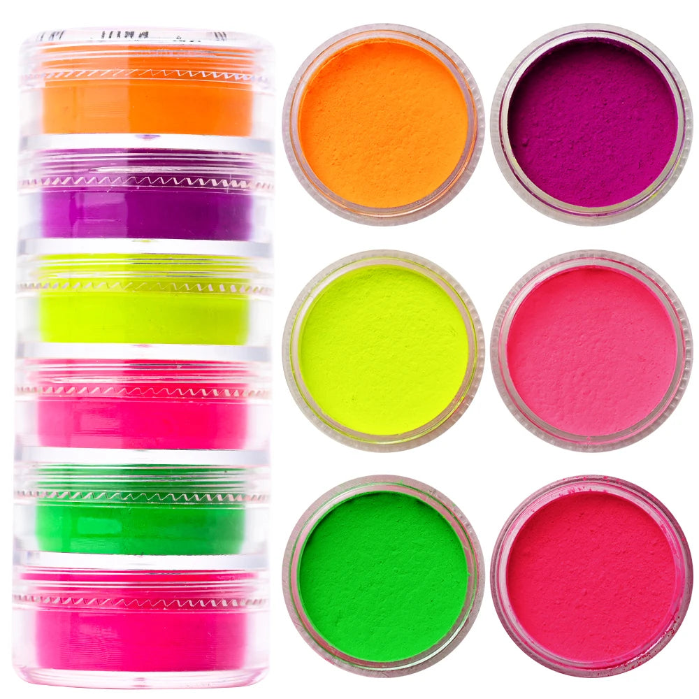 Glitter Powder Set – 5 Colors (2g per Jar)
