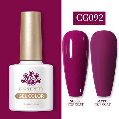 Semi-Permanent Solid Color Gel Nail Polish - 10ml