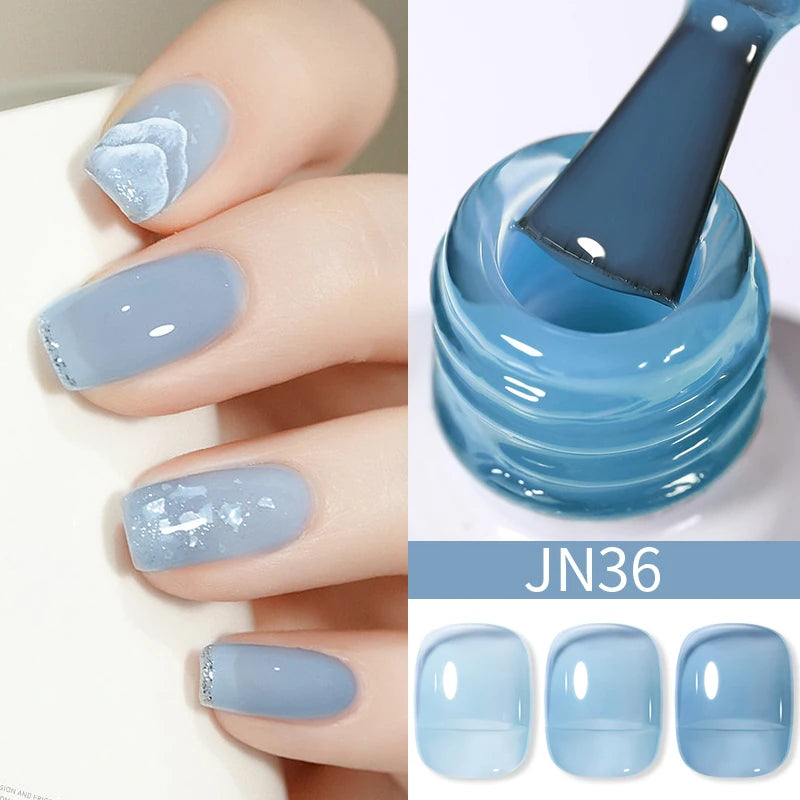 Jelly Effect Nail Polish in Colors - 10ml