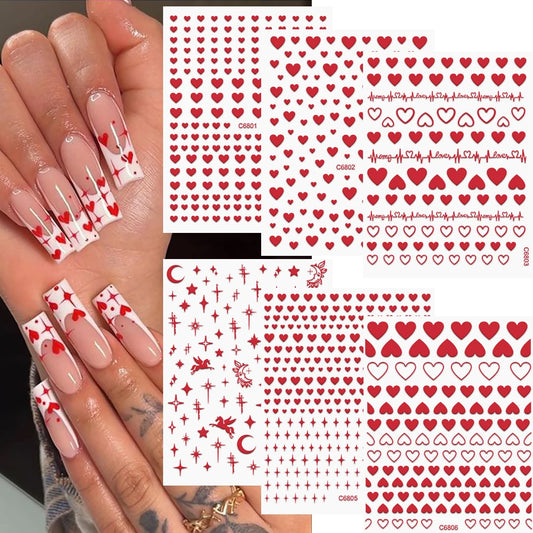 Heart Sticker Pack - 6 Sheets