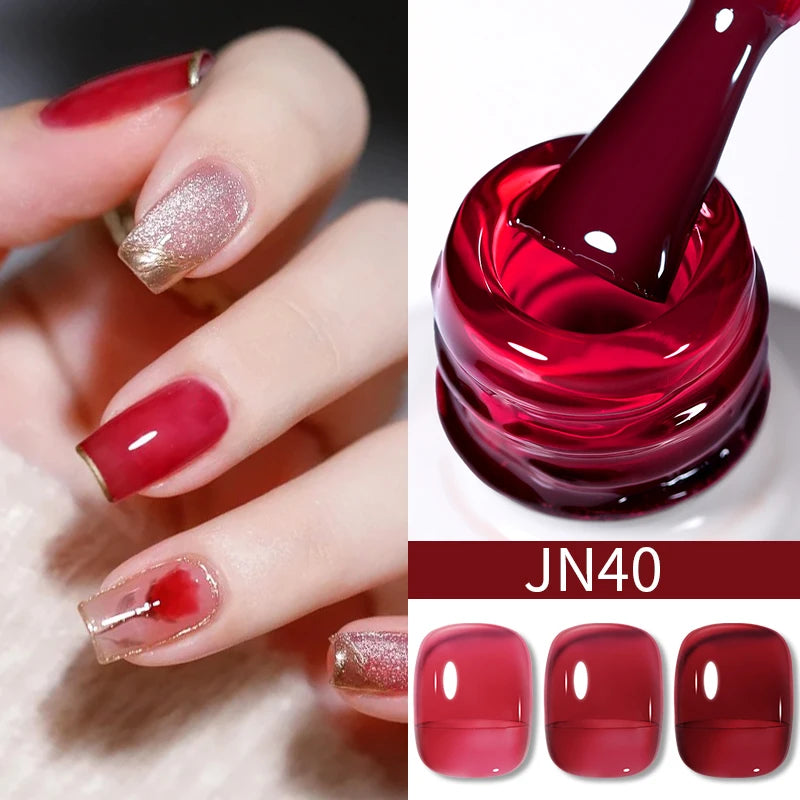 Jelly Effect Nail Polish in Colors - 10ml