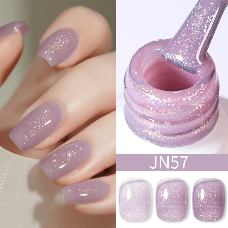 Jelly Effect Nail Polish with Glitter - 10ml