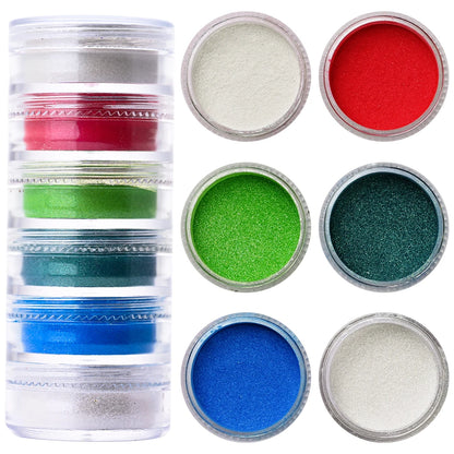 Glitter Powder Set – 5 Colors (2g per Jar)
