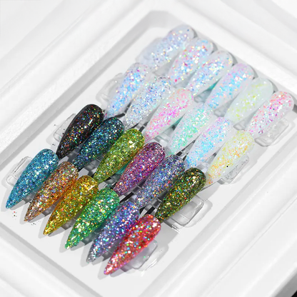 Pack de polvo de Glitter para Uñas - 12 Colores (3g por Caja)