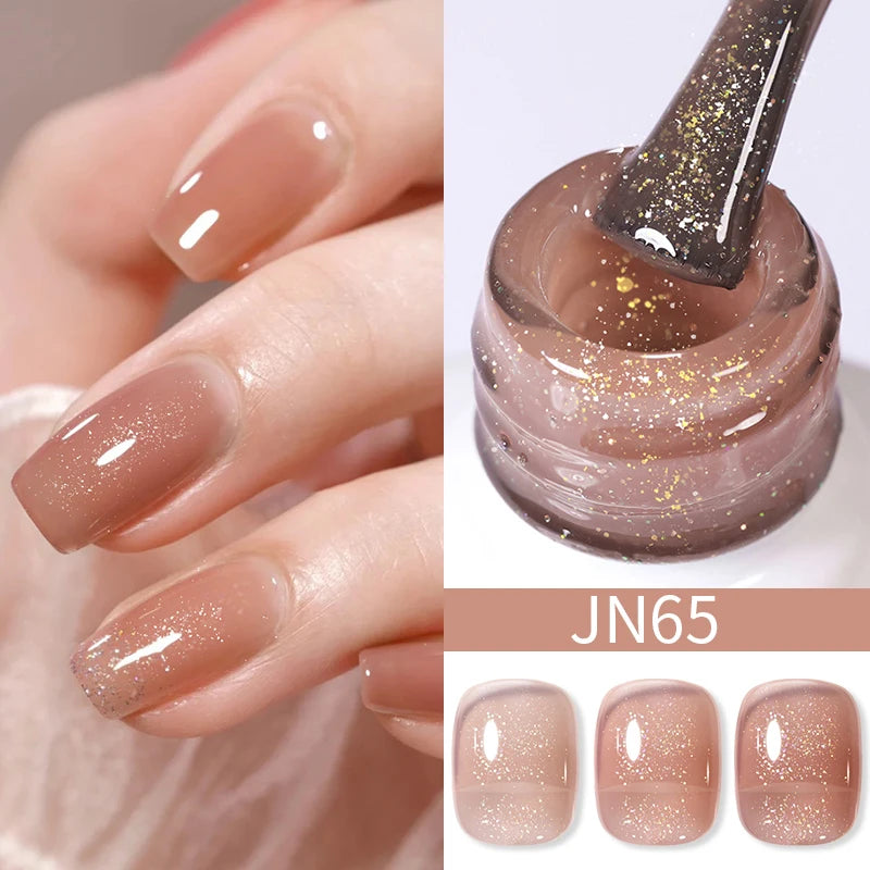 Esmalte de uñas efecto Jelly con Glitter - 10ml