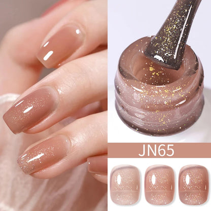 Jelly Effect Nail Polish with Glitter - 10ml