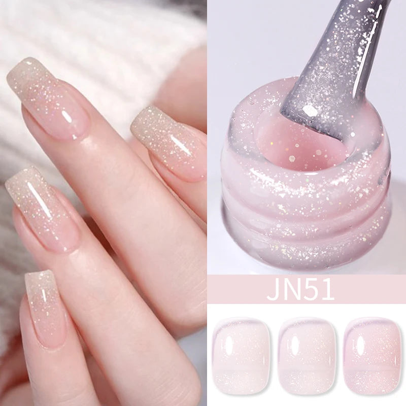 Jelly Effect Nail Polish with Glitter - 10ml