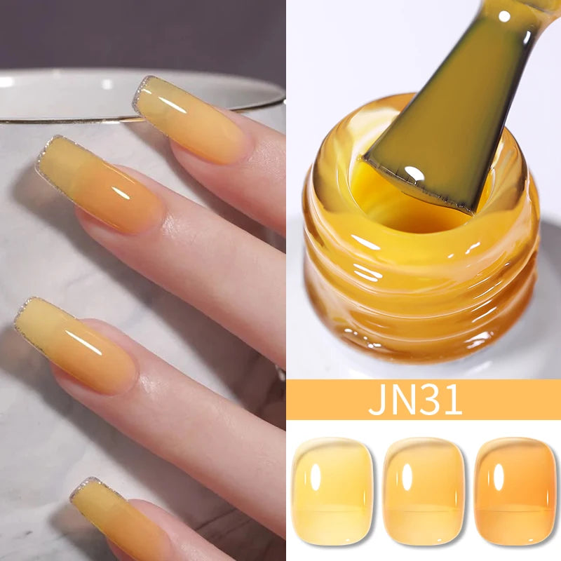 Jelly Effect Nail Polish in Colors - 10ml